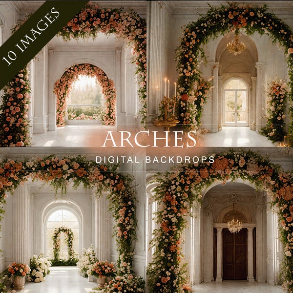 Embrace your inner digital botanist with our collection of 10 enchanting arches of flowers!