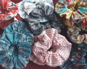 Cotton scrunchies, elastic bands for hair various patterns, scrunchies for women and girls, hair accessories