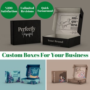 Custom Subscription Box, Made to Order Package Designs, Branding Kit, Cardboard Mailer Box with Thank You Insert Cards Small Business Label