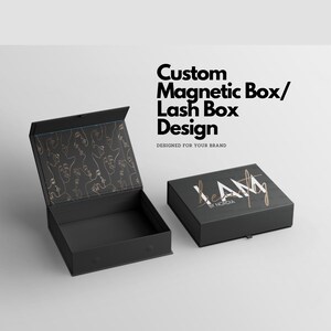 Custom Magnetic Box Design, Lash Business Packaging, Luxury Package, Magnetic Closure Lid, Wig Box, Gift Wrapping, Small Business Launching