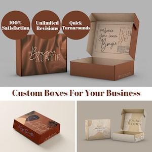 Custom Subscription Box, Made to Order Package Designs, Branding Kit, Cardboard Mailer Box with Thank You Insert Cards Small Business Label