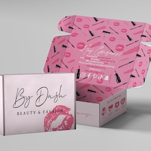 Custom Beauty Box Design Template | Personalized Packaging for Cosmetics Brands | Printable Makeup Packaging Artwork | Tailored Mailer Box