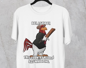 Vintage-geïnspireerd Longhorn Foghorn-T-shirt - katoenen shirt met korte mouw, Longhorn Foghorn-grafisch T-shirt - uniseks T-shirt met korte mouw