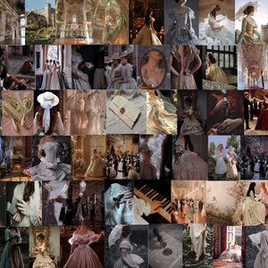 60pcs Princess Core Wall Collage Kit Aesthetic, Royal Victorian Photo Collage Kit, Trendy Aesthetic Dorm Room Decor, DIGITAL DOWNLOAD image 1