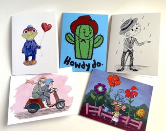 Greeting Card with  Envelope of an Original Illustration