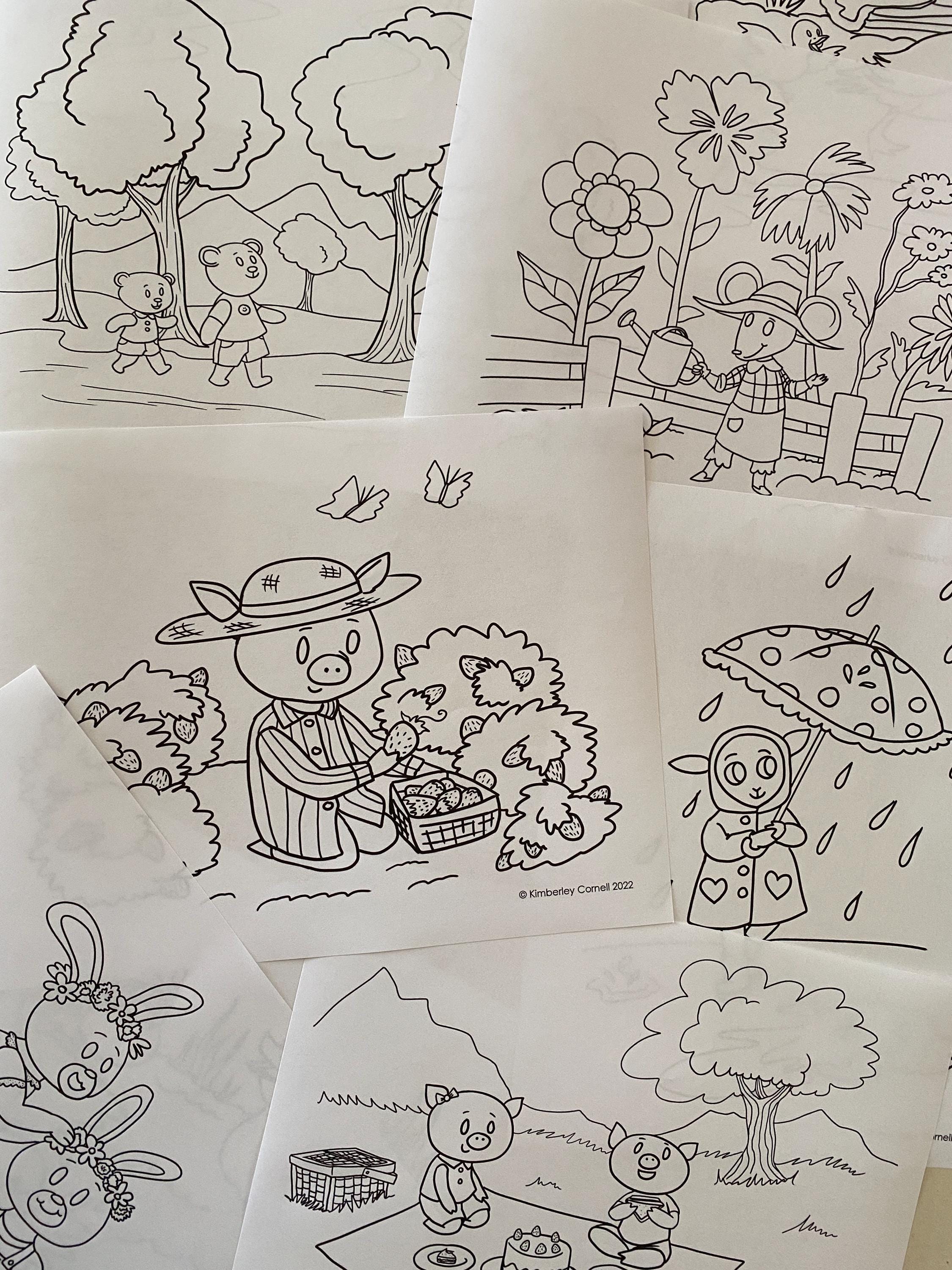 Springtime Color Paper 10 Spring Time Coloring Pages PDF - Etsy