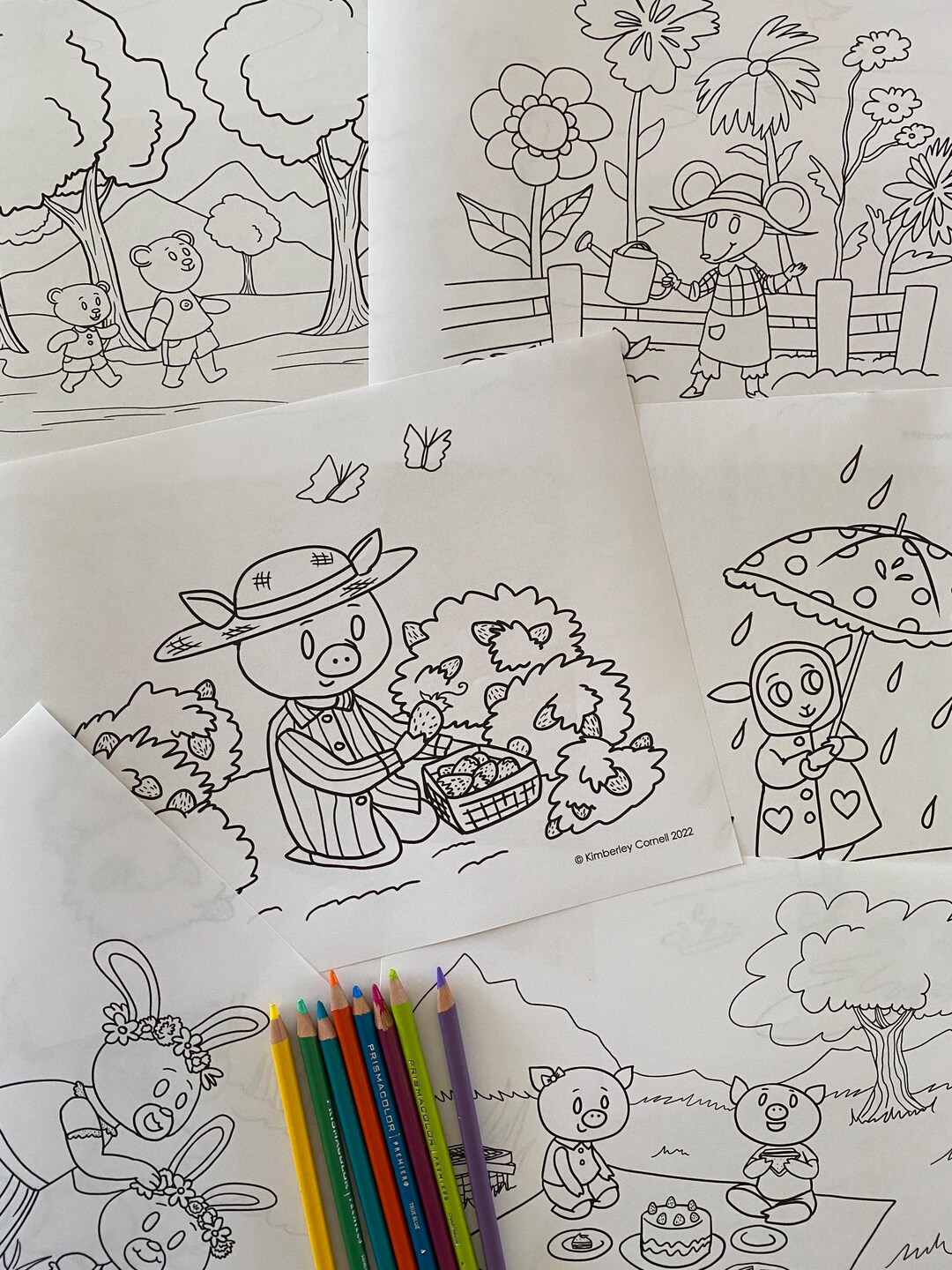 Springtime Color Paper 10 Spring Time Coloring Pages PDF - Etsy
