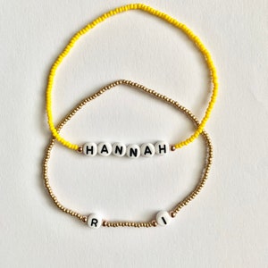 Personalised beaded name/initial/word anklet