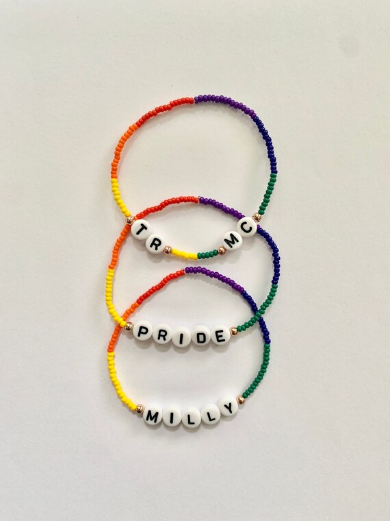 Etsy on sale word bracelet