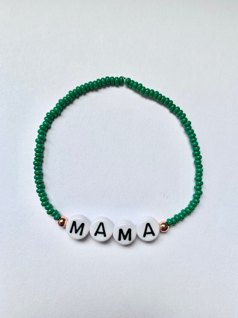 Mama/mummy/mum/daddy personalised beaded bracelet image 7