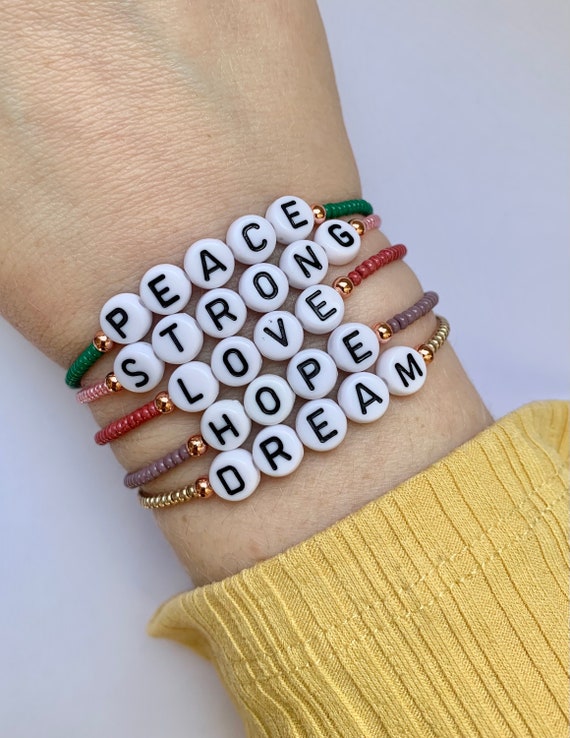 Peace Love Autism Beaded Bracelet — PEACE LOVE AUTISM