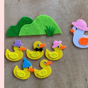 Five Little Ducks Felt Story - SVG and PDF Files