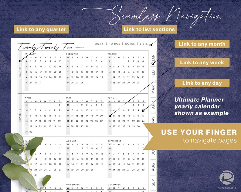 2024 Remarkable 2 Stylized Planner, Remarkable 2 Template, Remarkable