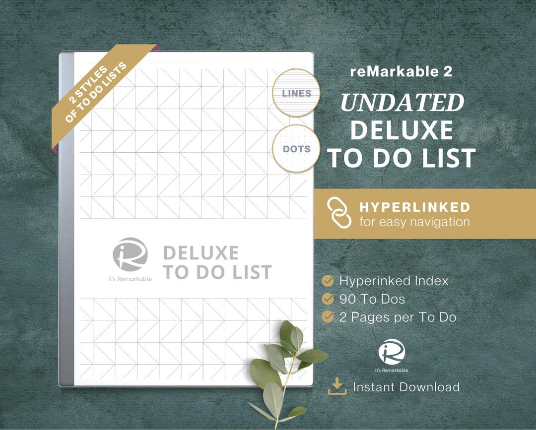 Remarkable to Do Template | Undated to Do List Remarkable 2, Undated ...