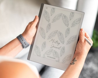 Undated Meeting Journal Stylized | reMarkable 2 template |  elegant meeting notes, meeting agenda, minutes, instant download