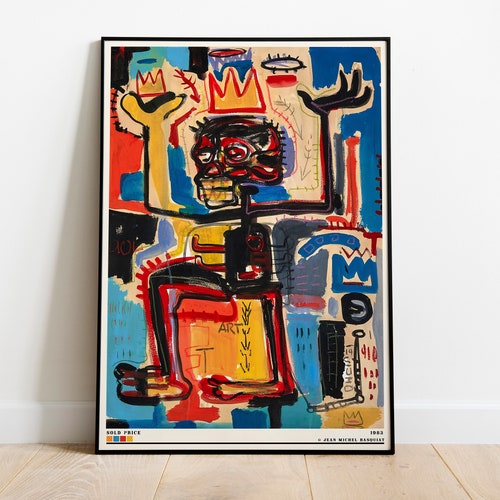 Basquiat Crown Exhibition Print Abstract Art Prints - Etsy