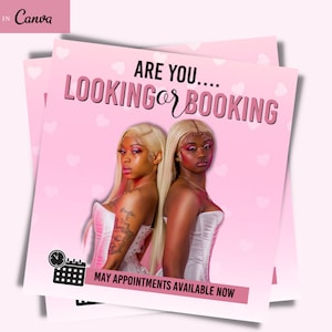 DIY Hair Flyer, Appointment Flyer, Hairstylist Booking Template, Instagram Wig Content,