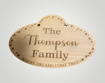 Personalized Stroller Tag, Engraved Wood Disney Stroller Spotter