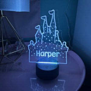 Personalized Night Light Castle ,Nursery Decor,Custom Name Light Night Gift,Kids Room Decor,Personalized Birthday Christmas Gifts for Kids