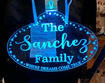 Letrero luminoso personalizado para cochecito de bebé, localizador de cochecito de bebé, etiqueta personalizada para cochecito de bebé, etiqueta de identificación de 7 colores, etiqueta para scooter