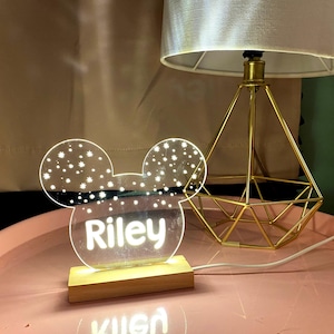 Night Light Personalized Mouse,Nursery Decor,Custom Name Light Night Gift,Kids Room Decor,Personalized Birthday Christmas Gifts for Kids