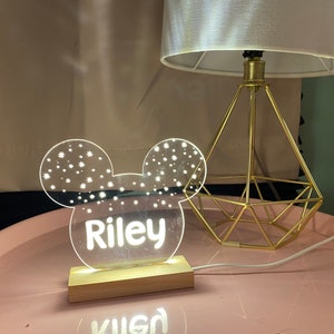 Night Light Personalized Mouse,Nursery Decor,Custom Name Light Night Gift,Kids Room Decor,Personalized Birthday Christmas Gifts for Kids