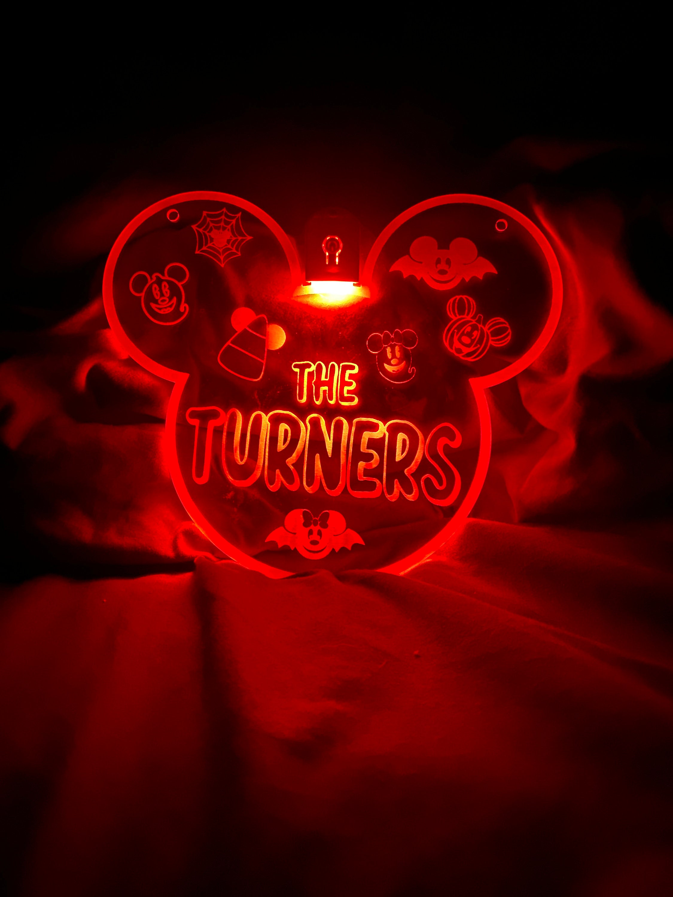 Etiqueta de cochecito de bebé personalizada de Halloween, letrero luminoso de 7 colores, observador de scooter, etiqueta de regalo personalizada para cochecito de bebé, etiqueta de identificación de vacaciones