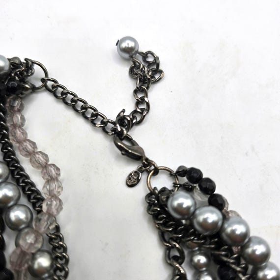 Premier Design Multi Strand Statement Necklace Si… - image 5