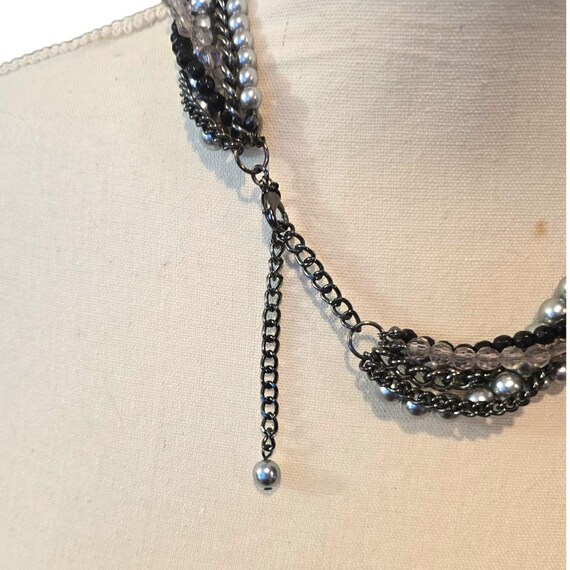 Premier Design Multi Strand Statement Necklace Si… - image 4