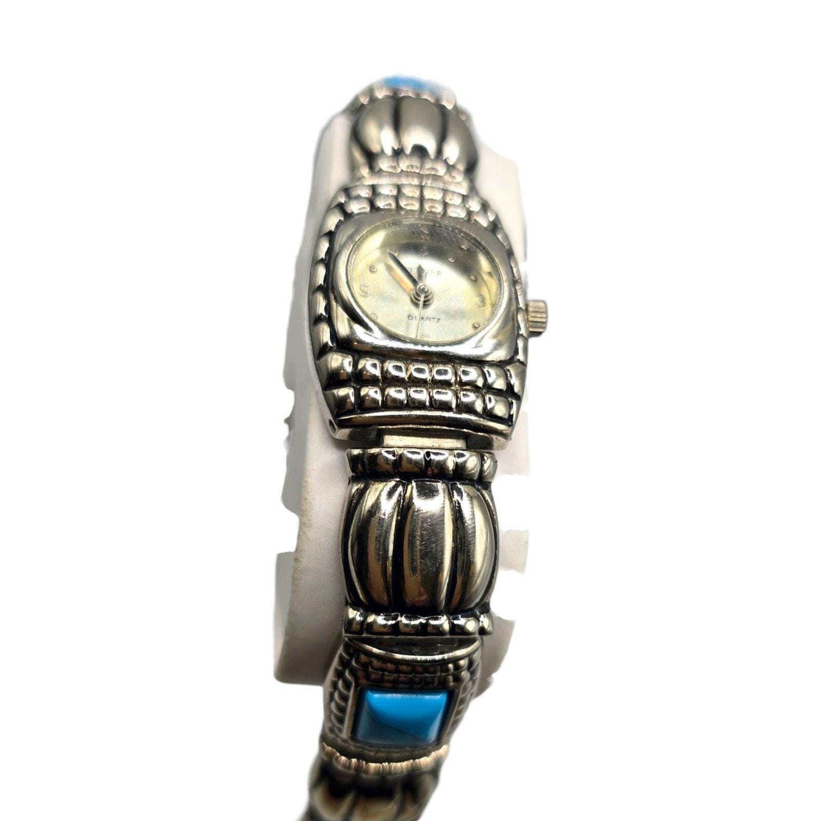 Bijoux Terner Watch Vintage Blue Leather Band Quartz Japan Movement Stainless Bijoux Terner Leather Wristwatches for sale | eBay main image 4