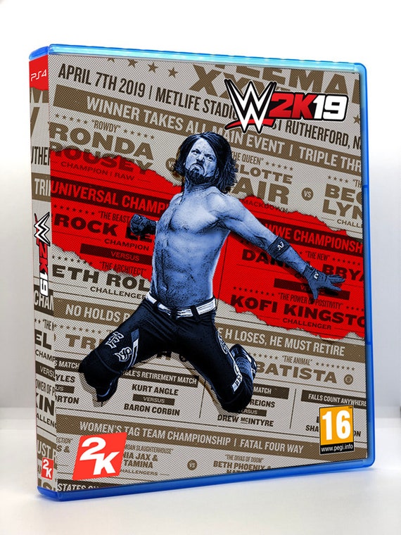 feudale Senator industri Custom Game Cover Ps4 Ps5 WWE 2019 DOWNLOAD - Etsy