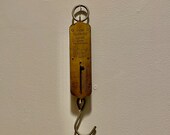 Antique Hanging Scale, Vintage Small Brass Hanging Scale, John Chatillon Sons Scale