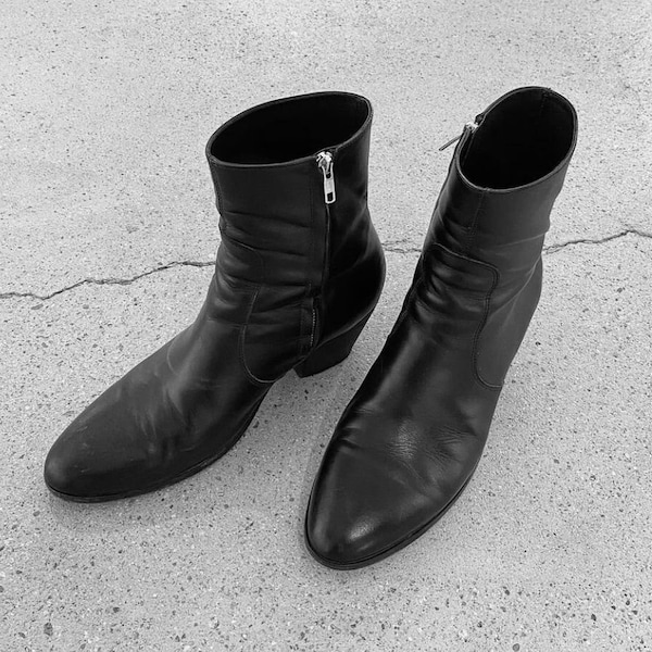 mens polo boots with zipper