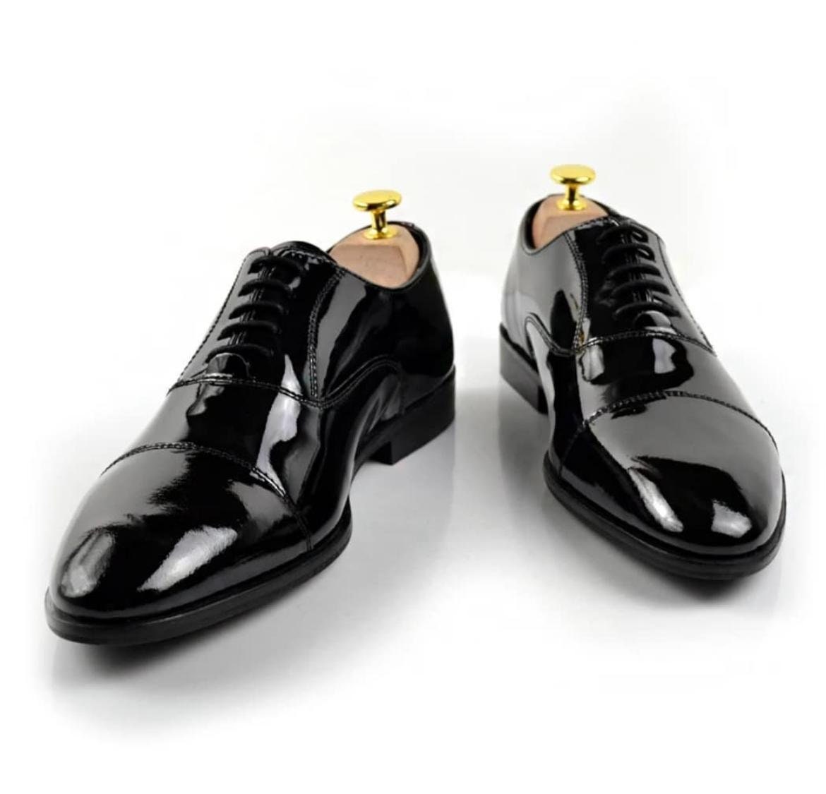 Men's Handmade Patent Leather Dress Shoes