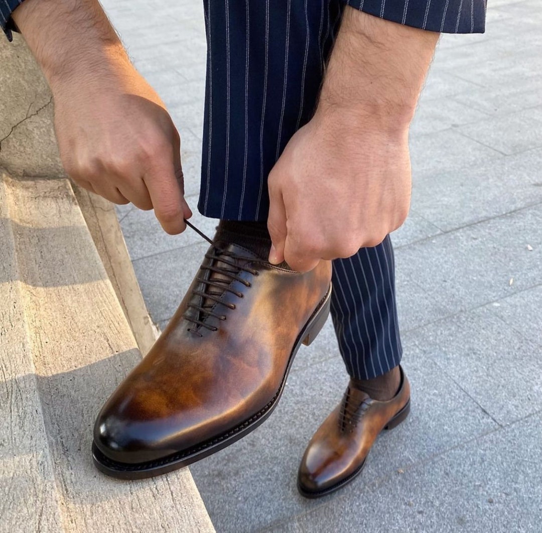 Pure Handmade Leather Dress Shoes for Men's Gifts for Him Etsy
