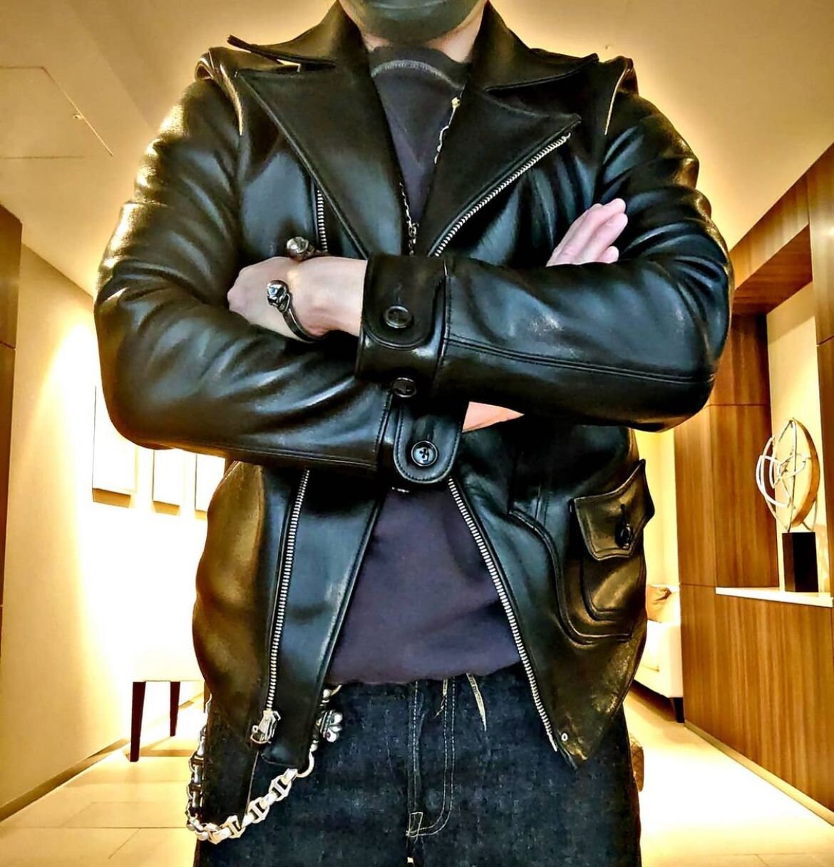 pure sheep leather jacket