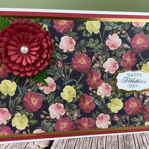 Handmade  Mother&#39;s Day Card; Roses Mother&#39;s Day Card;  Flower Mother&#39;s Day Card; Card for Mom;