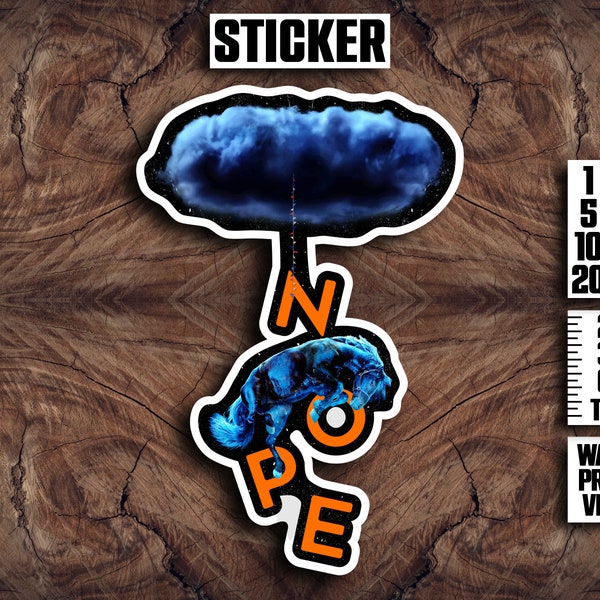 NOPE Movie Sticker, Sci Fi Horror Movie, Alien Spaceship Sticker, Abducted Alien Spaceship Sticker Movie, Nope Movie Poster Sticker