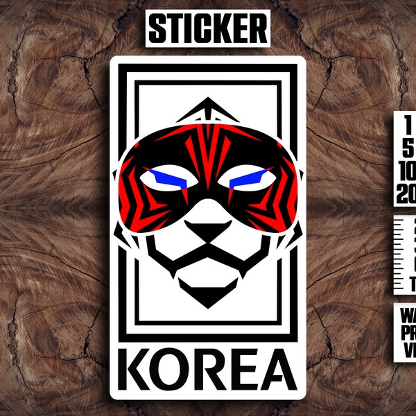 South Korea Team Qatar 2022 Sticker, H M Son Mask Sticker, Korea World Cup Sticker, Korea Fifa Sticker, Qatar World Cup 2022