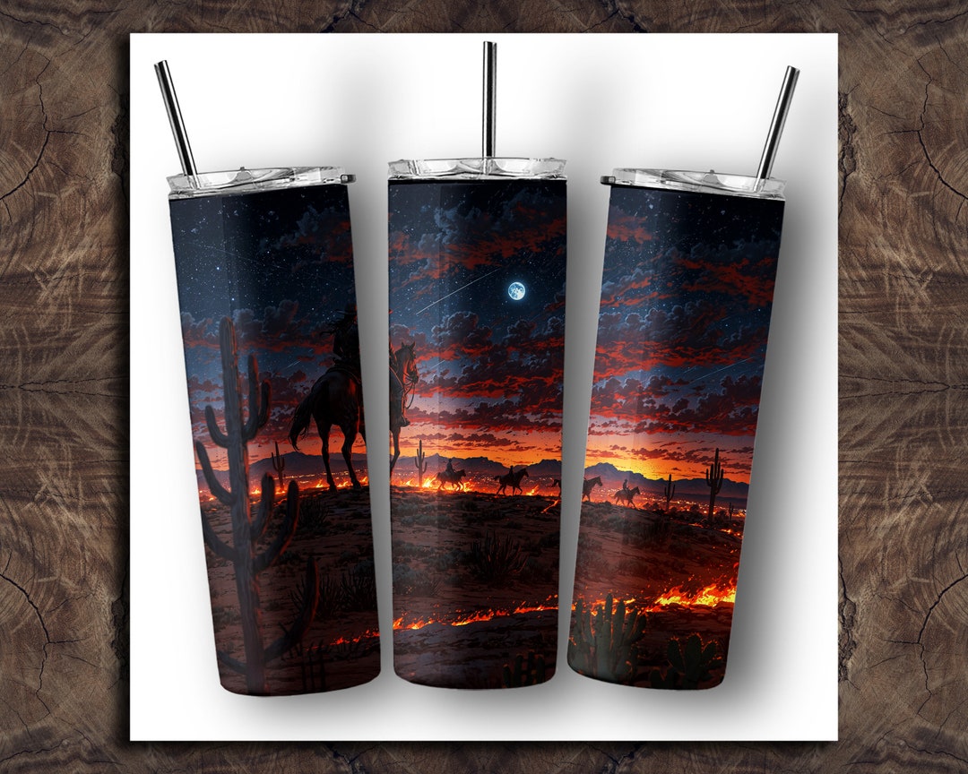 Western Country Cowgirl Tumbler Wrap 20 Oz Skinny Tumbler Sublimation ...
