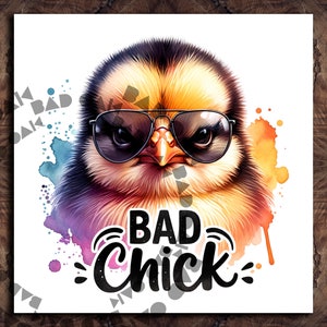Bad Chick Clipart Shirt Sublimation Design Download digitale PNG Instant DIGITAL UVDTF, Glass Jar png Design, Tshirt Design