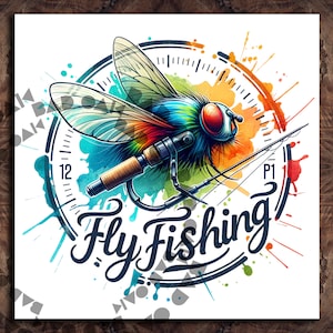 Divertida granja de pesca con mosca Clipart Camisa Diseño de sublimación Descarga digital PNG Instant DIGITAL UVDTF, Diseño png de tarro de vidrio, Diseño de camiseta