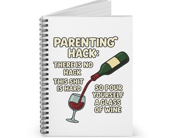 Grappig notitieboek voor ouderschap | Wijnhumor, geregeerde pagina's
