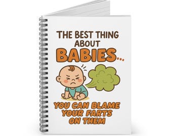 Funny baby quote spiraal notitieboek voor moeders | Je kunt ze de schuld geven van je scheten