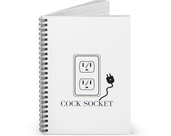 Cock Socket-spiraalnotitieboek | gelinieerd notitieboek