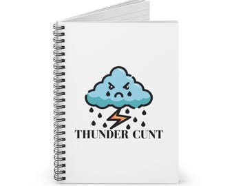 Thundercunt Angry Lightning Cloud-spiraal notitieboek | Gelinieerd dagboek
