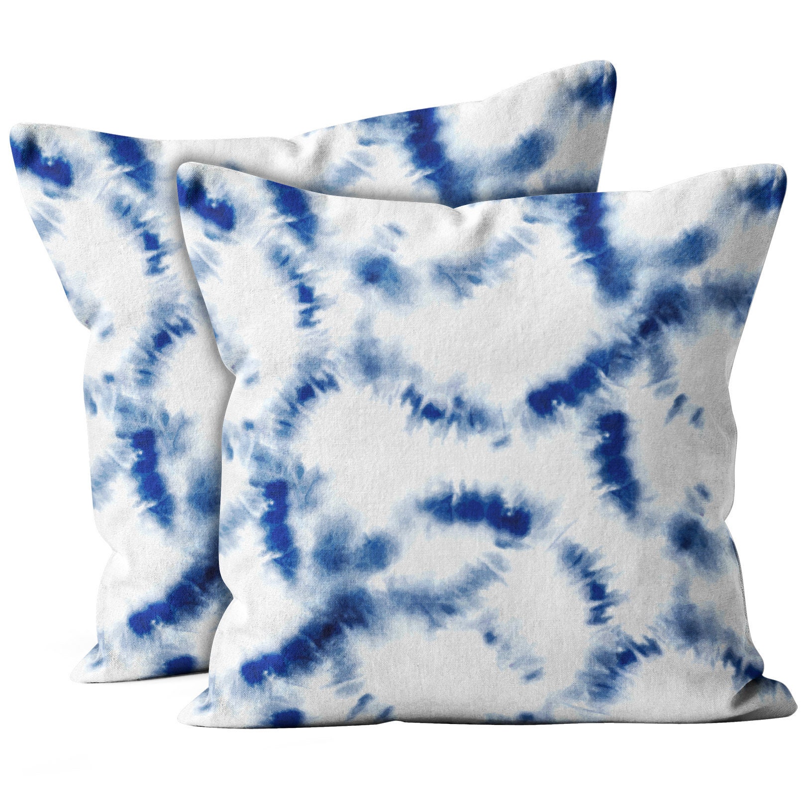 Indiamart Dye Cushion Cover Blue Tie Dye Pillow Cases Set Of