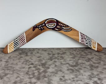 Bumerán vintage de los años 70, fabricado en Australia.