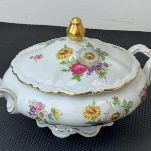 ミッタータイヒ マイセン フローラル チュリーン サービング ボウル - 未使用 - 3 在庫あり。