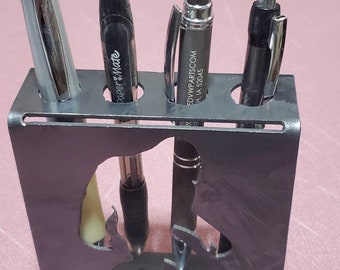 Office desk Bigfoot pen pencil holder sasquatch usa made metal